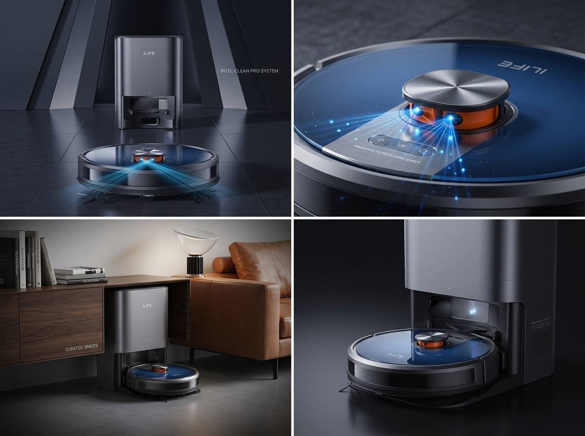 Robot Vacuum and Mop with Auto Empty Station, 3000Pa Suction & Smart App Control Robot Vacuum and Mop with Auto Empty Station, 3000Pa Suction & Smart App Control