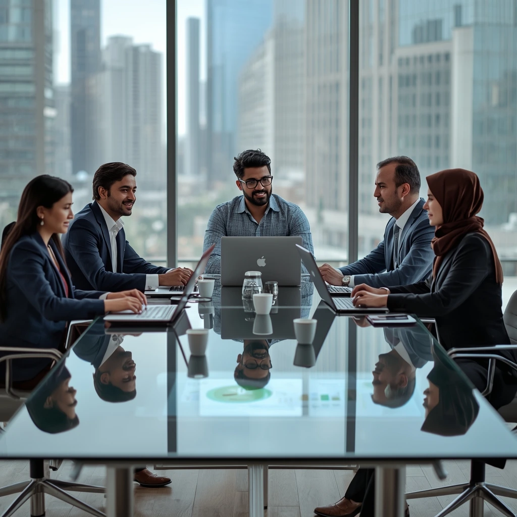 Airwallex Review — Diverse team of business professionals using Airwallex for global payments and expense management