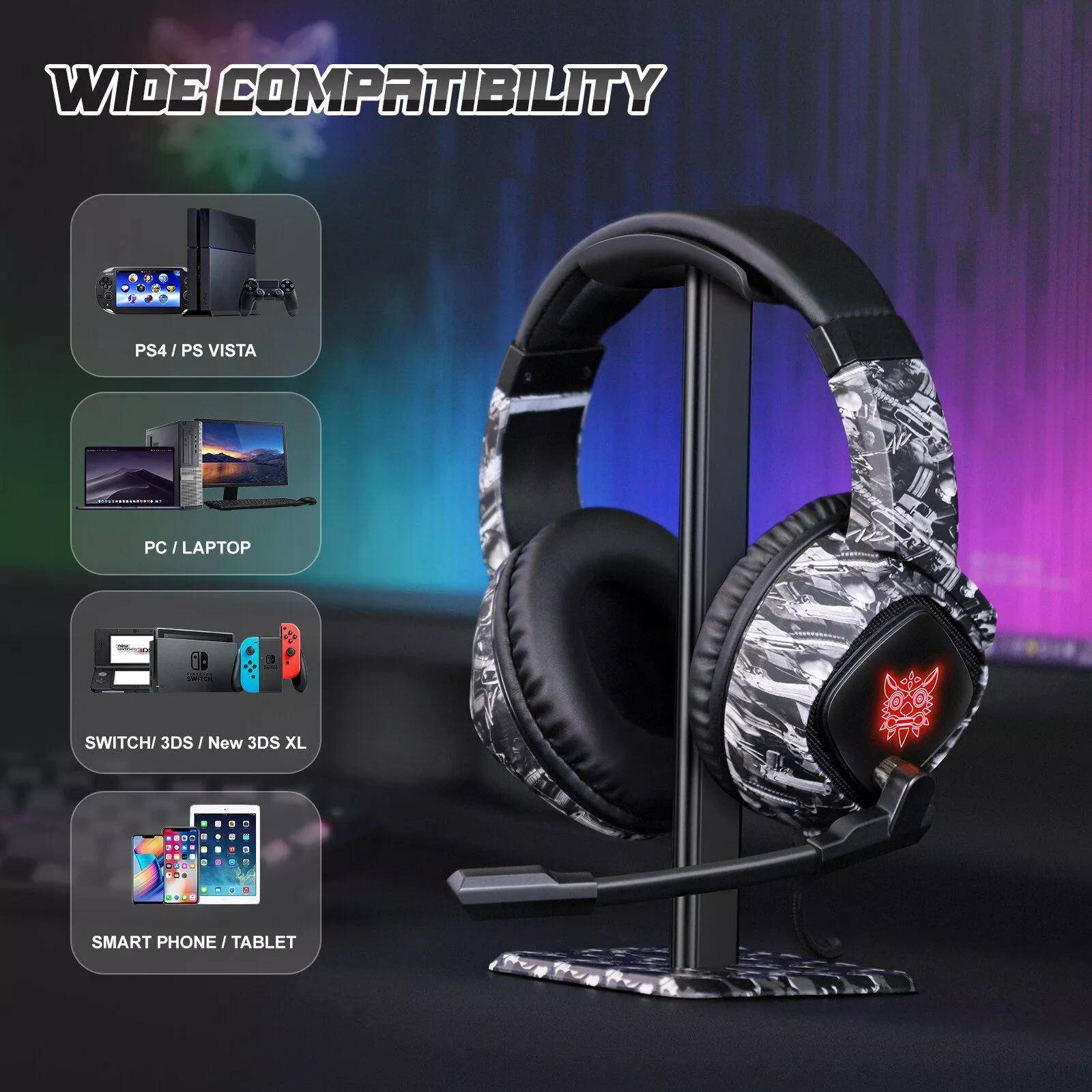 K19 Gaming Headset Headphones Wired Noise Cancelling Stereo Earphones With Mic K19 Gaming Headset Headphones Wired Noise Cancelling Stereo Earphones With Mic