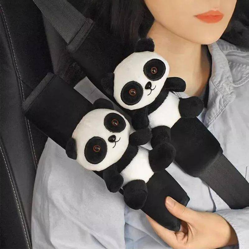 Panda Seatbelt Cushion: Plush Auto Shoulder Strap Protector for Kids Panda Seatbelt Cushion: Plush Auto Shoulder Strap Protector for Kids