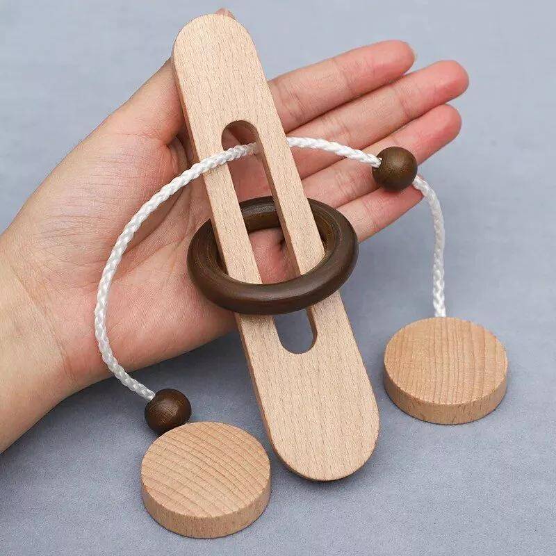 Wooden Brain Teaser Puzzle – Montessori Decompression Thinking Game for All Ages Wooden Brain Teaser Puzzle - Montessori Decompression Thinking Game for All Ages